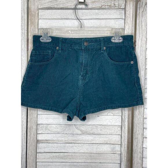 Forever 21 Retro Blue Corduroy Short Shorts Size 28 - Picture 1 of 3